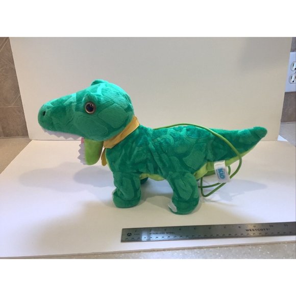 Kid Connection Green Walking Pet Dinosaur Walks And Roars Plush Play Toy Works - Picture 6 of 8